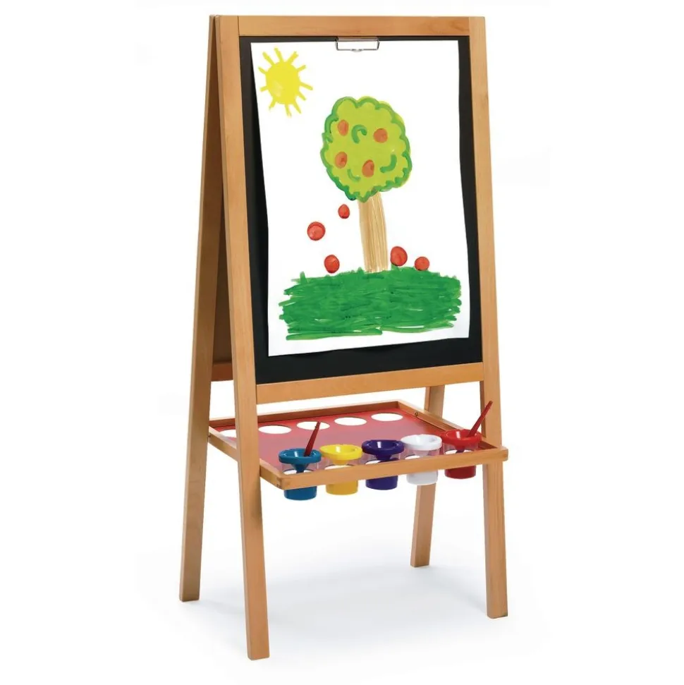 Colorations® Premium Free Standing Art Easel with Magnetic Dry Erase & Chalkboard