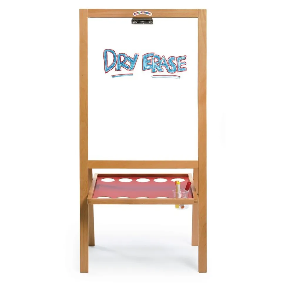 Colorations® Premium Free Standing Art Easel with Magnetic Dry Erase & Chalkboard