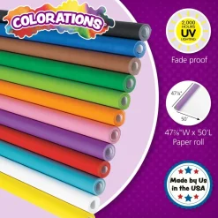 Colorations® Prima-Color® Fade-Resistant Paper Rolls - Value Pack Set of 12