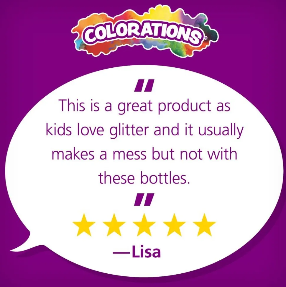 Colorations® Rainbow Glitter Glue, 4 oz. - Set of 6