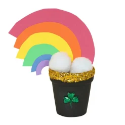 Colorations® Rainbow Gold Flower Pot Art - Makes 12 Crafts