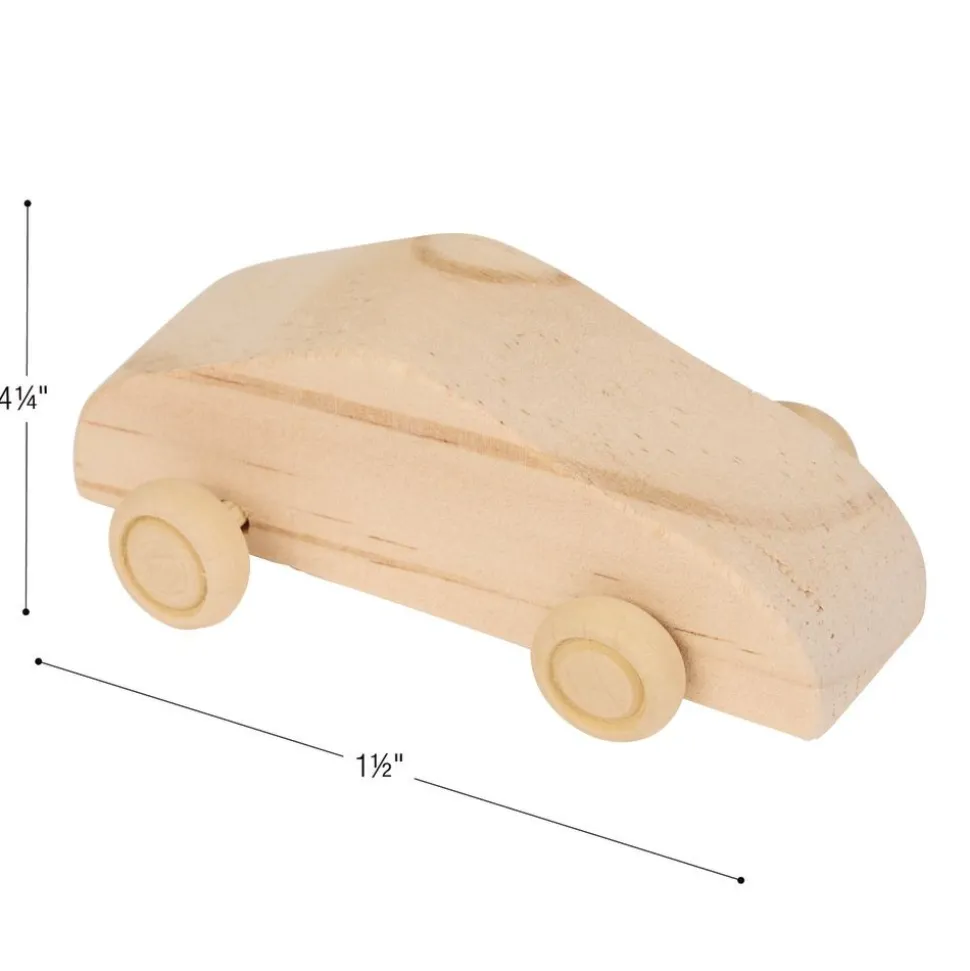 Colorations® Real Rolling Wooden Cars - Set of 12