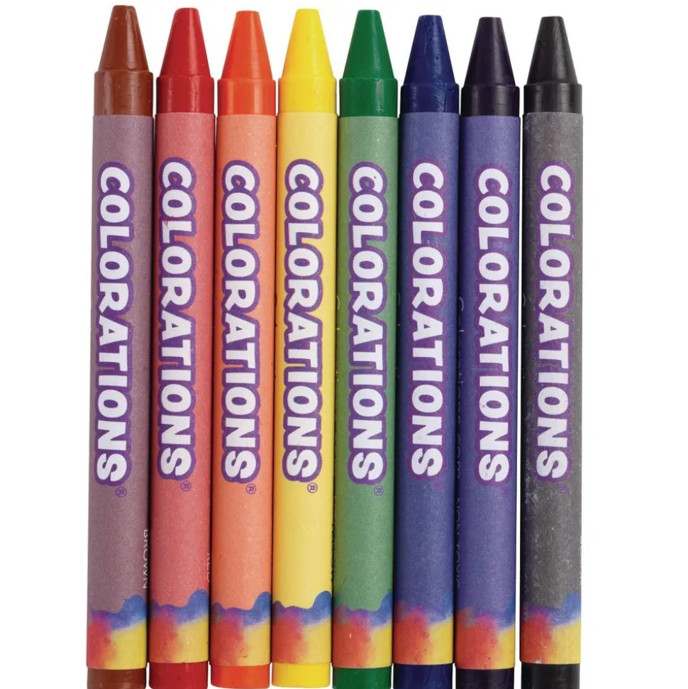 Colorations® Regular Crayons - 8 Colors, Value Pack -Set of 800