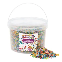 Colorations® Regular Fuse Beads & 6 Pegboards in a Bucket - 22,000 Beads