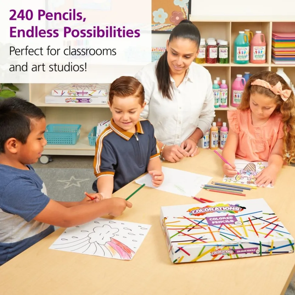 Colorations® Regular Size Colored Pencils Value Pack - Set of 240