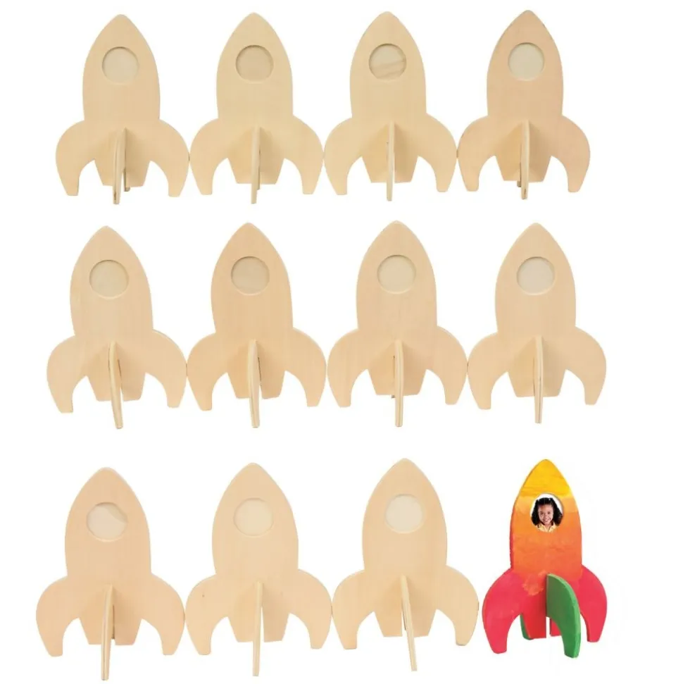 Colorations® Rocket Ship Photo Frames - Set of 12