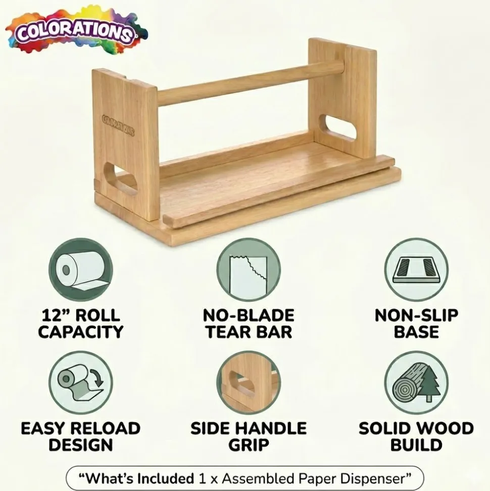 Colorations® Rubberwood Paper Roll Dispenser 12 Inches
