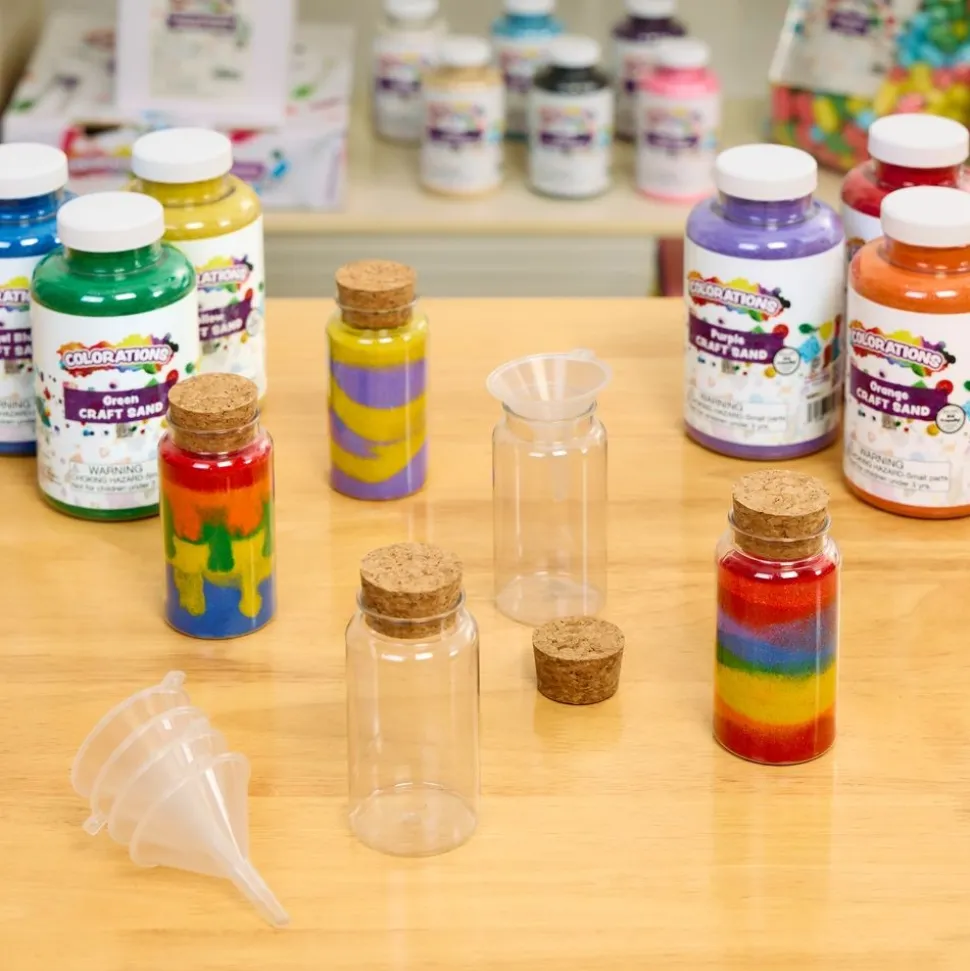 Colorations® Sand Art Kit- 36 Sand Art Bottles & 6 Craft Sand Colors
