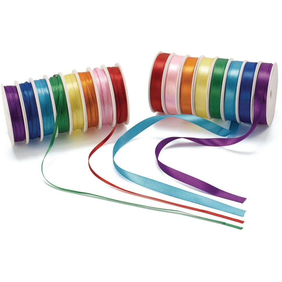 Colorations® Satin Ribbon, 400 Feet - 16 Spools