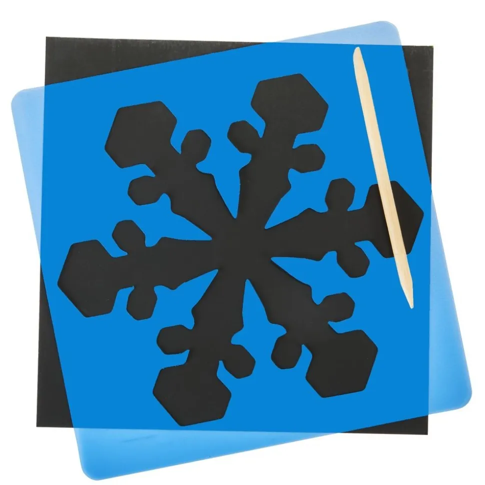 Colorations® Scratch Art Boards and Snowflake Stencils