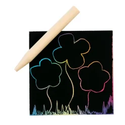 Colorations® Scratch Designs Jumbo Wooden Art Sticks - Set of 48