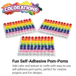 Colorations® Self-Adhesive Pom-Poms 240 Pieces