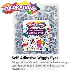 Colorations® Self-Adhesive Wiggly Eyes in Tray - 875 Pieces