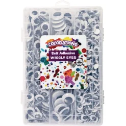 Colorations® Self-Adhesive Wiggly Eyes in Tray - 875 Pieces