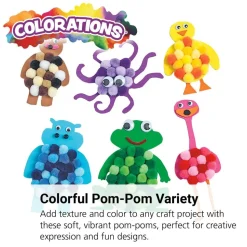 Colorations® Shades of Color Pom-Poms - Set of 6