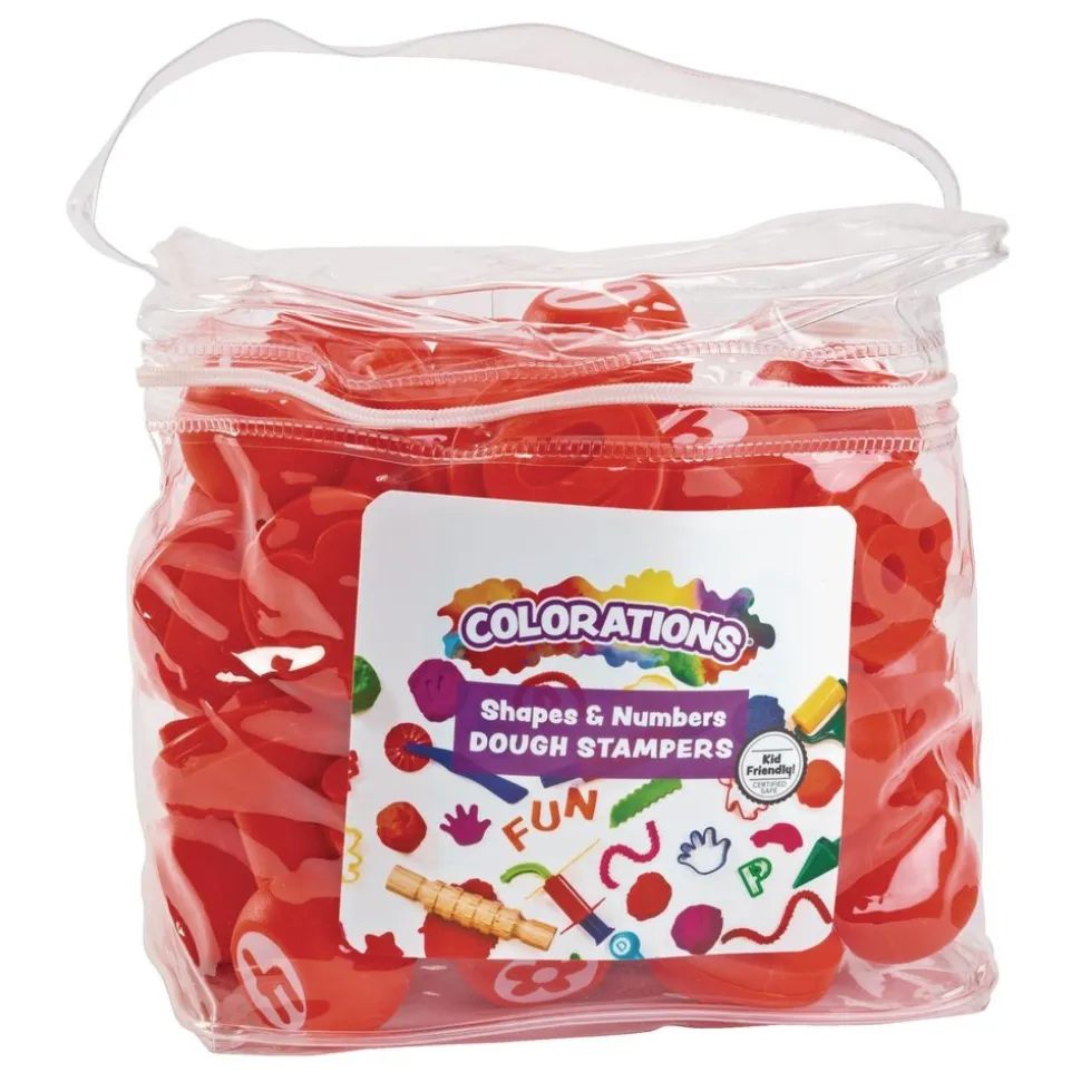 Colorations® Shapes & Numbers Dough Stampers - Set of 26