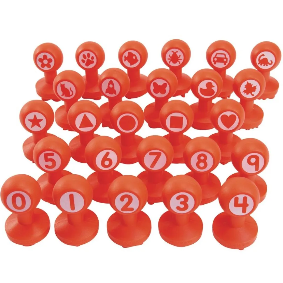 Colorations® Shapes & Numbers Dough Stampers - Set of 26