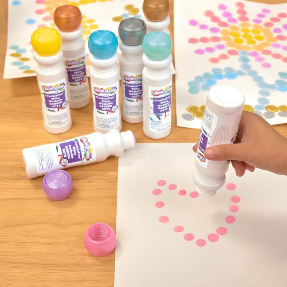 Colorations® Shiny Washable Dabber Dot Markers - 8 Colors
