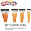 Colorations® Short Handle Wooden Easel Paint Brushes - Set of 24