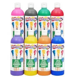 Colorations® Simply Shiny Washable Tempera, 16 oz. - Set of All 8