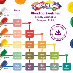 Colorations® Simply Washable Tempera Paint 8 oz. - Set of 6 Primary Colors