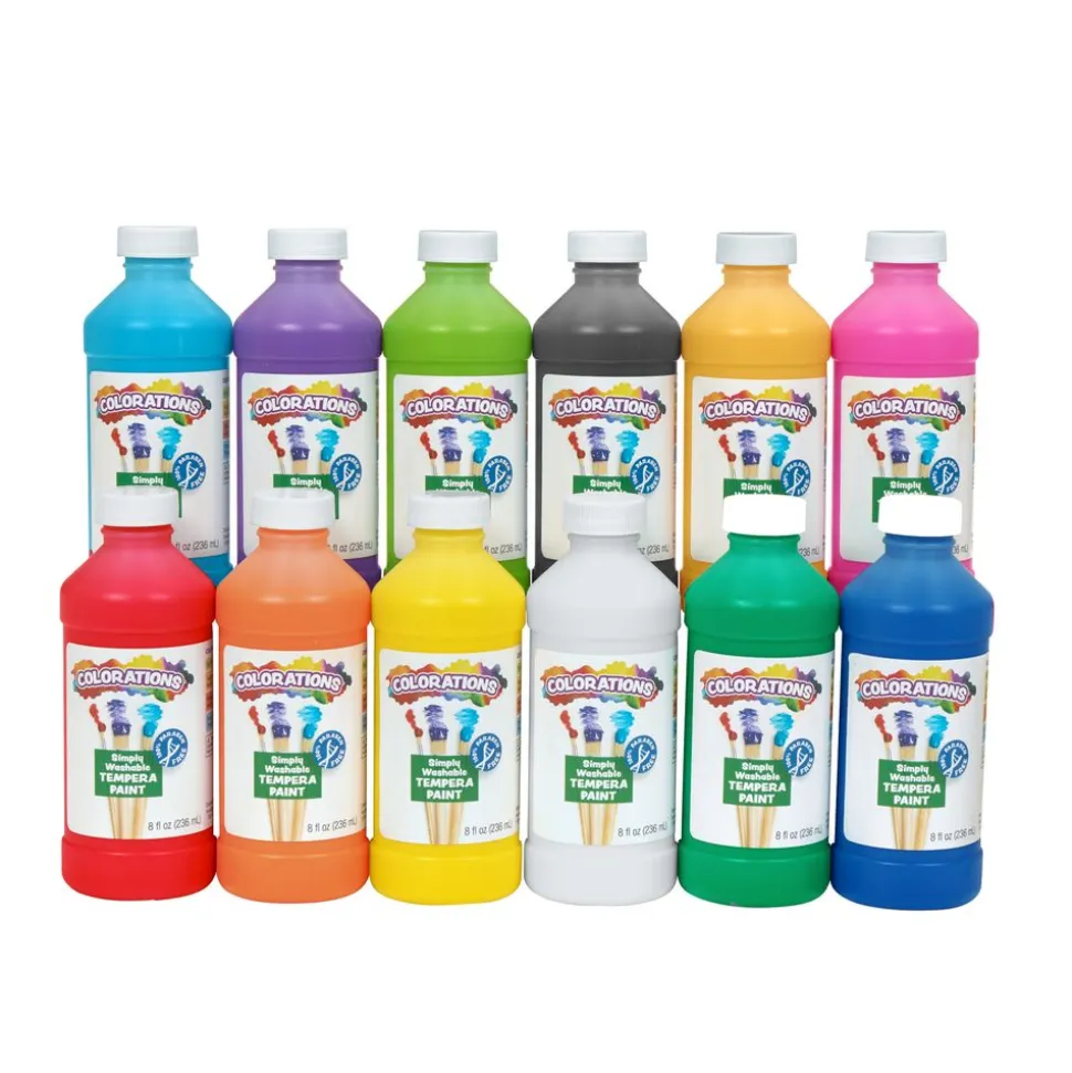 Colorations® Simply Washable Tempera 8 oz. - Set of 12