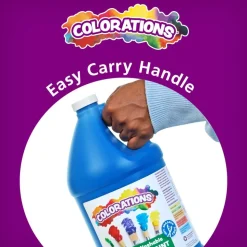 Colorations® Simply Washable Tempera Paint Gallon & Roll Set - 6 Colors