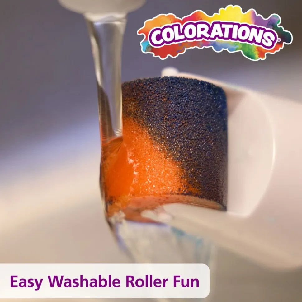 Colorations® Simply Washable Tempera Paint Gallon & Roll Set - 6 Colors