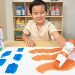 Colorations® Simply Washable Tempera Paint Gallon & Roll Set - 6 Colors