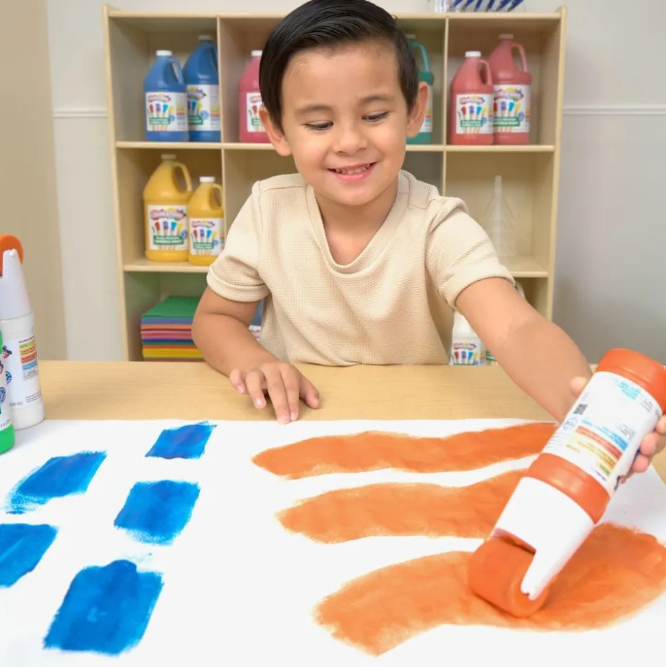 Colorations® Simply Washable Tempera Paint Gallon & Roll Set - 6 Colors