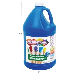 Colorations® Simply Washable Tempera Paint Gallon & Roll Set - 6 Colors