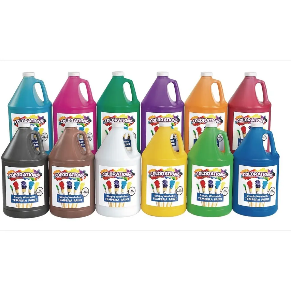 Colorations® Simply Washable Tempera Paint - Gallons, Set of 12