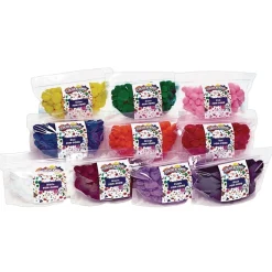 Colorations® Single Color Pom-Poms, Value Pack - Set of 10 Colors
