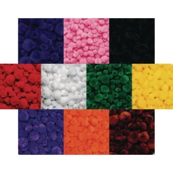 Colorations® Single Color Pom-Poms, Value Pack - Set of 10 Colors