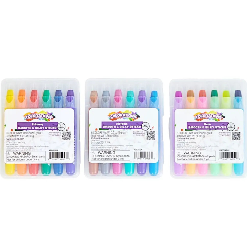 Colorations® Smooth Silky Sticks, 18 Color set