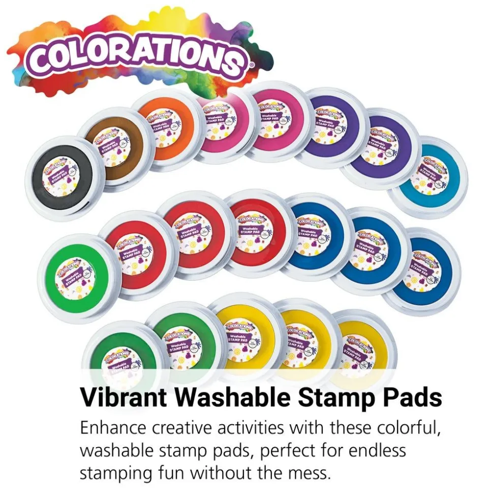 Colorations® Stack of Washable Stamp Pads Value Pack - 20 Pieces