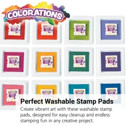 Colorations® Stamper-Perfect Washable Stamp Pads - Set of 12