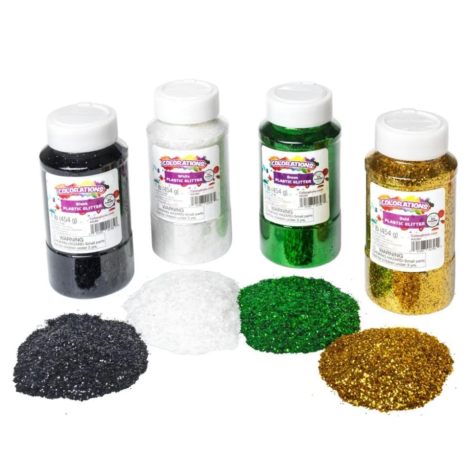 Colorations® St Patrick's Day Glitter - 4 Colors, 1lb Each