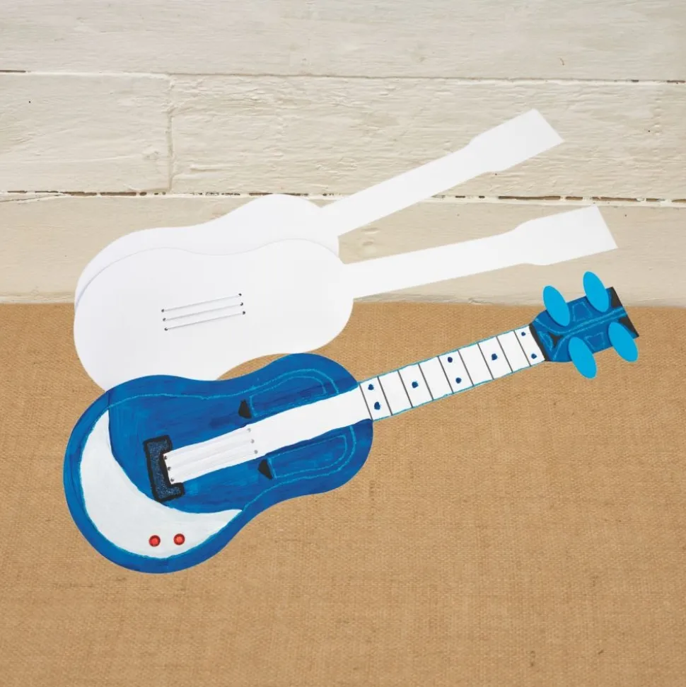 Colorations® Summer Bright Beats Guitar Craft Kit - Makes 12 Crafts