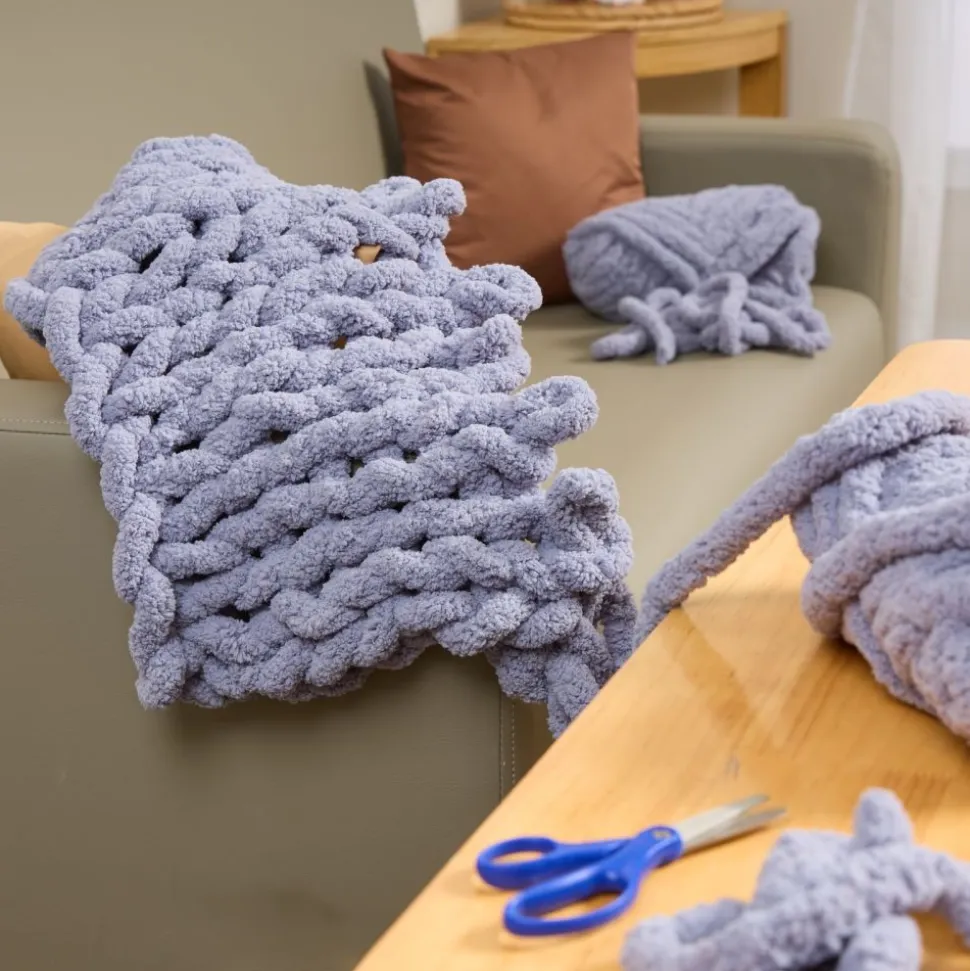 Colorations® Super Chunky Chenille Yarn, Warm Gray - Set of 3