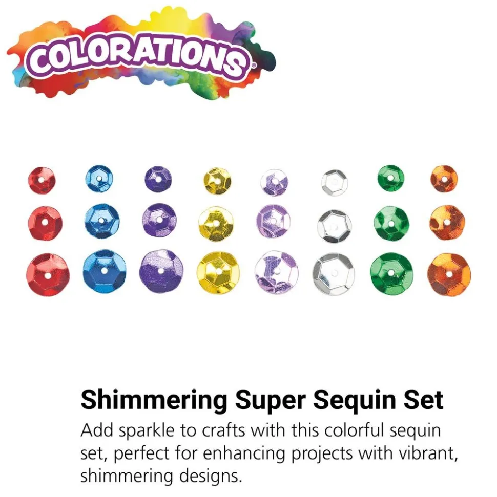 Colorations® Super Sequin 8 Pack - 1 oz. Each