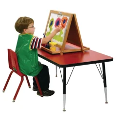 Colorations® Tabletop Easel featuring magnetic dry erase board, chalkboard and clips to hold paper