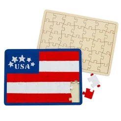 Colorations® 4th of July Flag Design Puzzle Craft Kit - Makes 6 Crafts