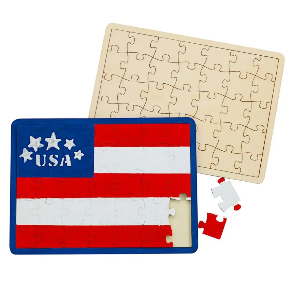 Colorations® 4th of July Flag Design Puzzle Craft Kit - Makes 6 Crafts