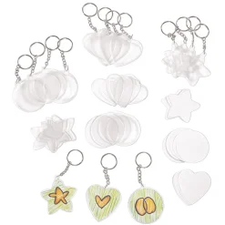 Colorations® 4th of July Sparkle Keychain Craft Kit - Makes 12 Crafts