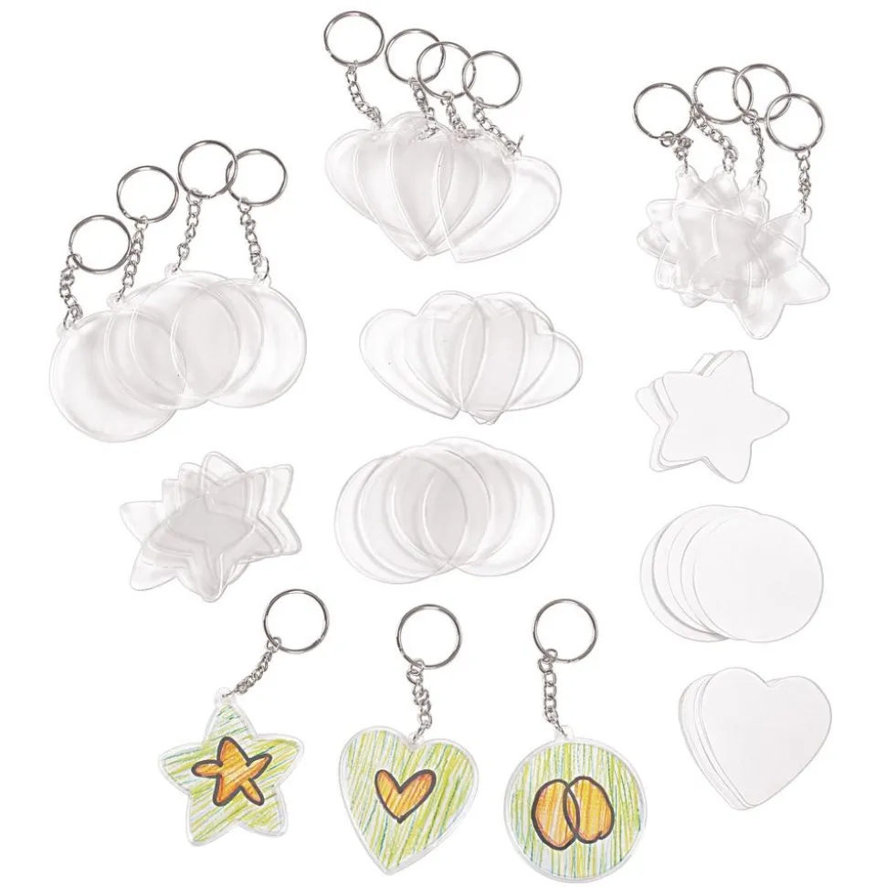 Colorations® 4th of July Sparkle Keychain Craft Kit - Makes 12 Crafts