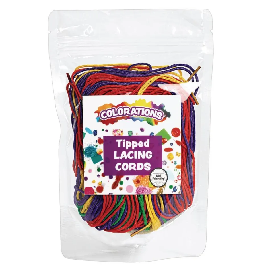Colorations® Tipped Lacing Cords - 72 Pieces