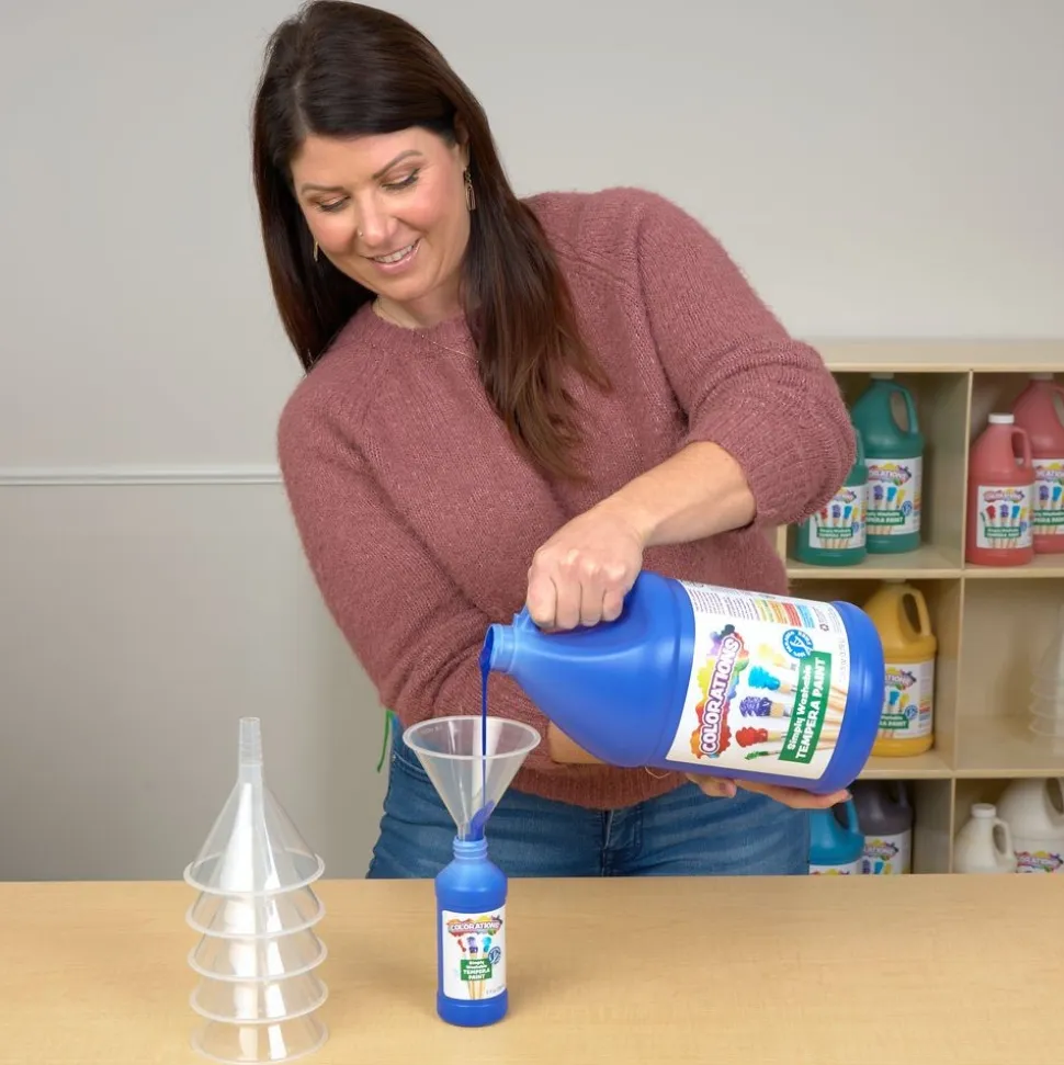 Colorations® Transparent Paint Funnels - Set of 6