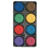 Colorations® Tropical Tempera Paint Cakes, 8 Colors in Tray
