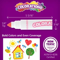Colorations® Washable Chubby Markers Classroom Value Pack - Set of 200